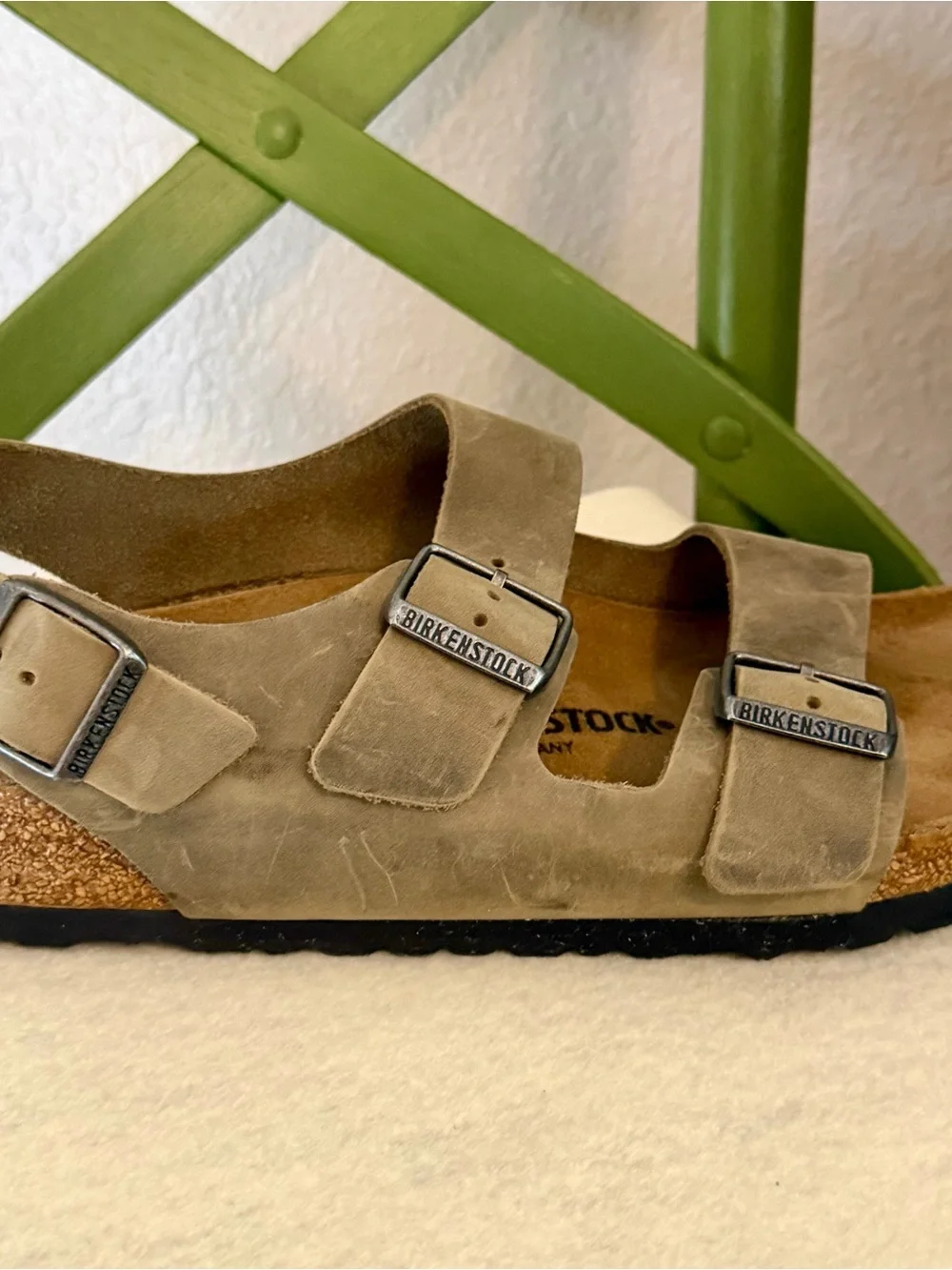 Birkenstock Milano Oiled Leather | Khaki | Sz 42 R | 9-9.5 Men’s | 11 Women’s